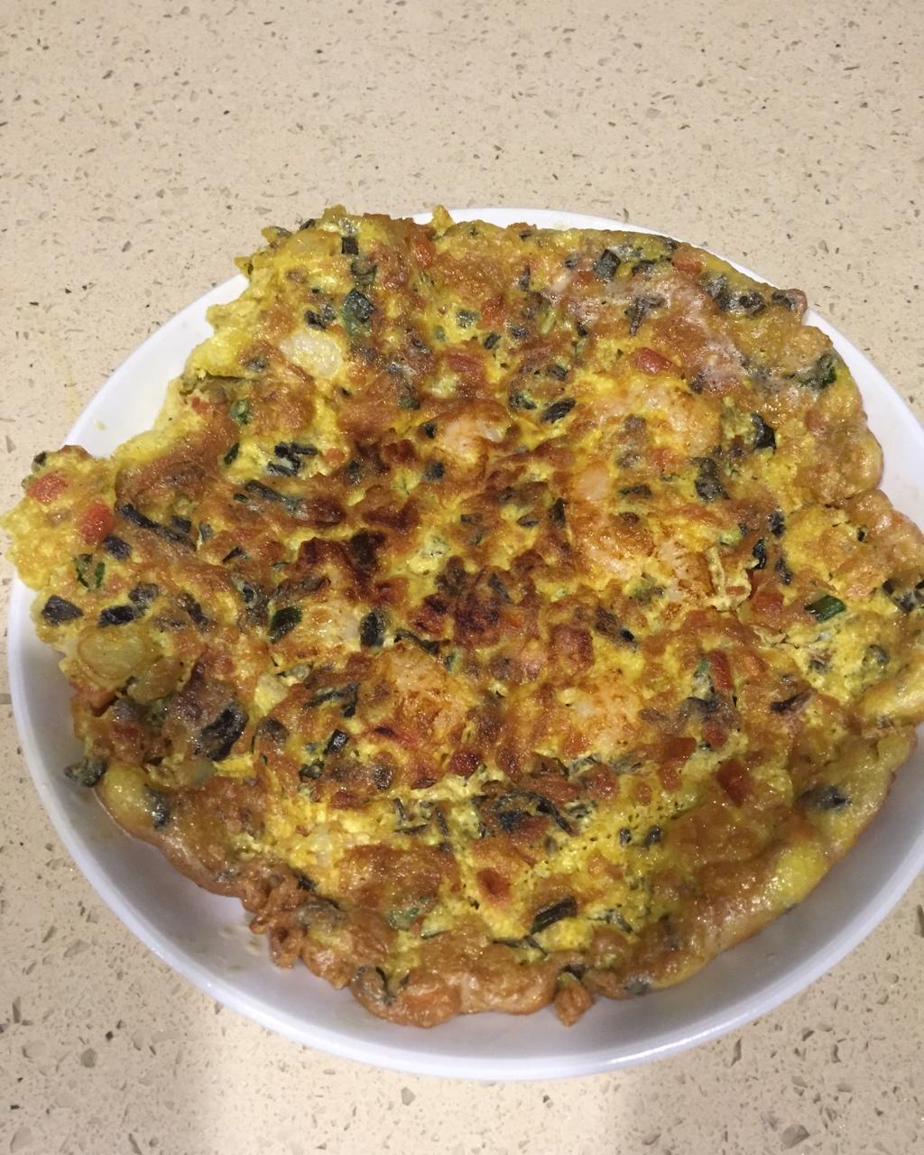大葱胡萝卜煎鹅蛋