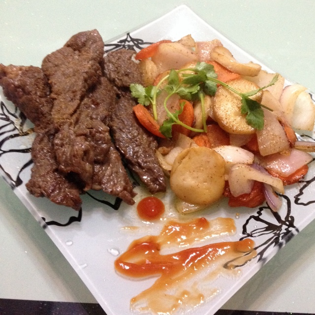 香煎牛排饭