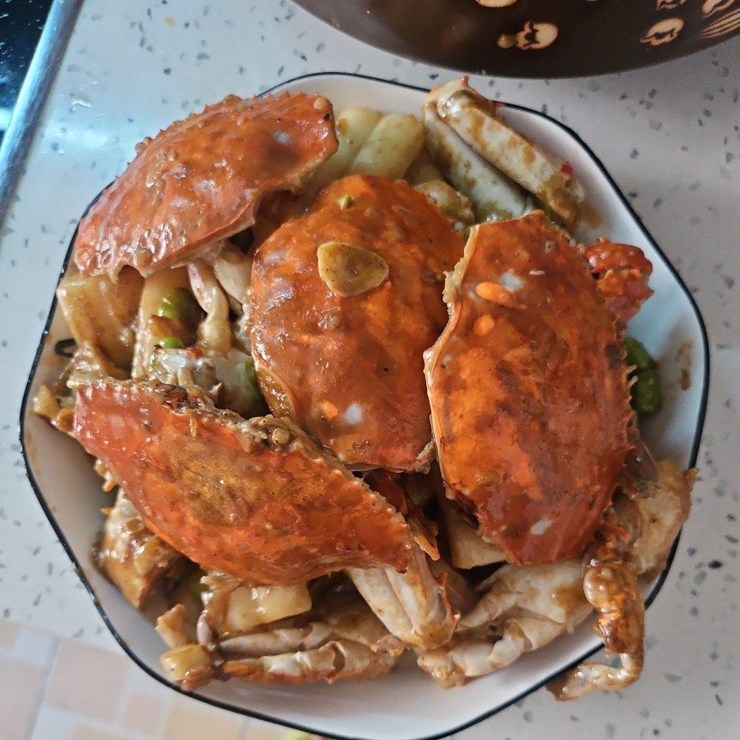 梭子蟹炒年糕