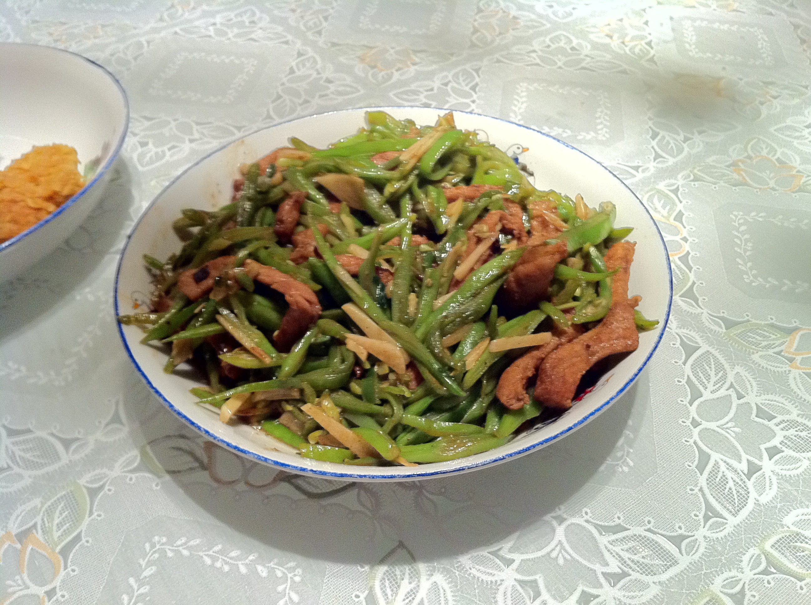 豆角炒肉