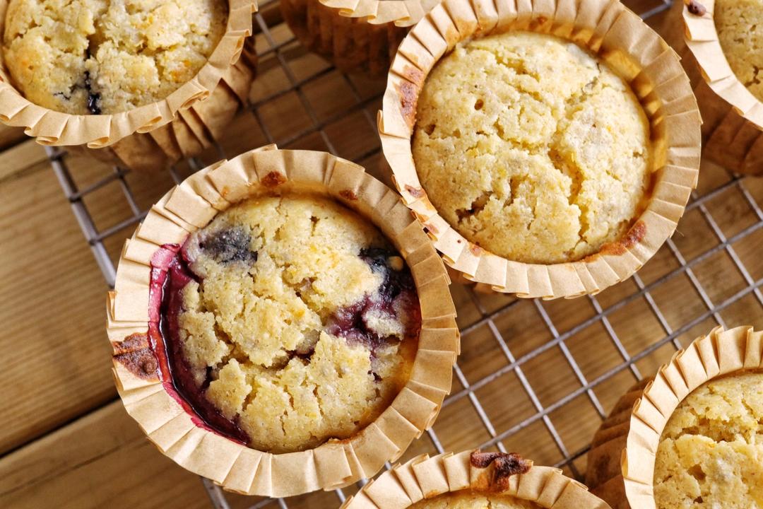 100%粗粮橙香蓝莓马芬丨健康·烘焙