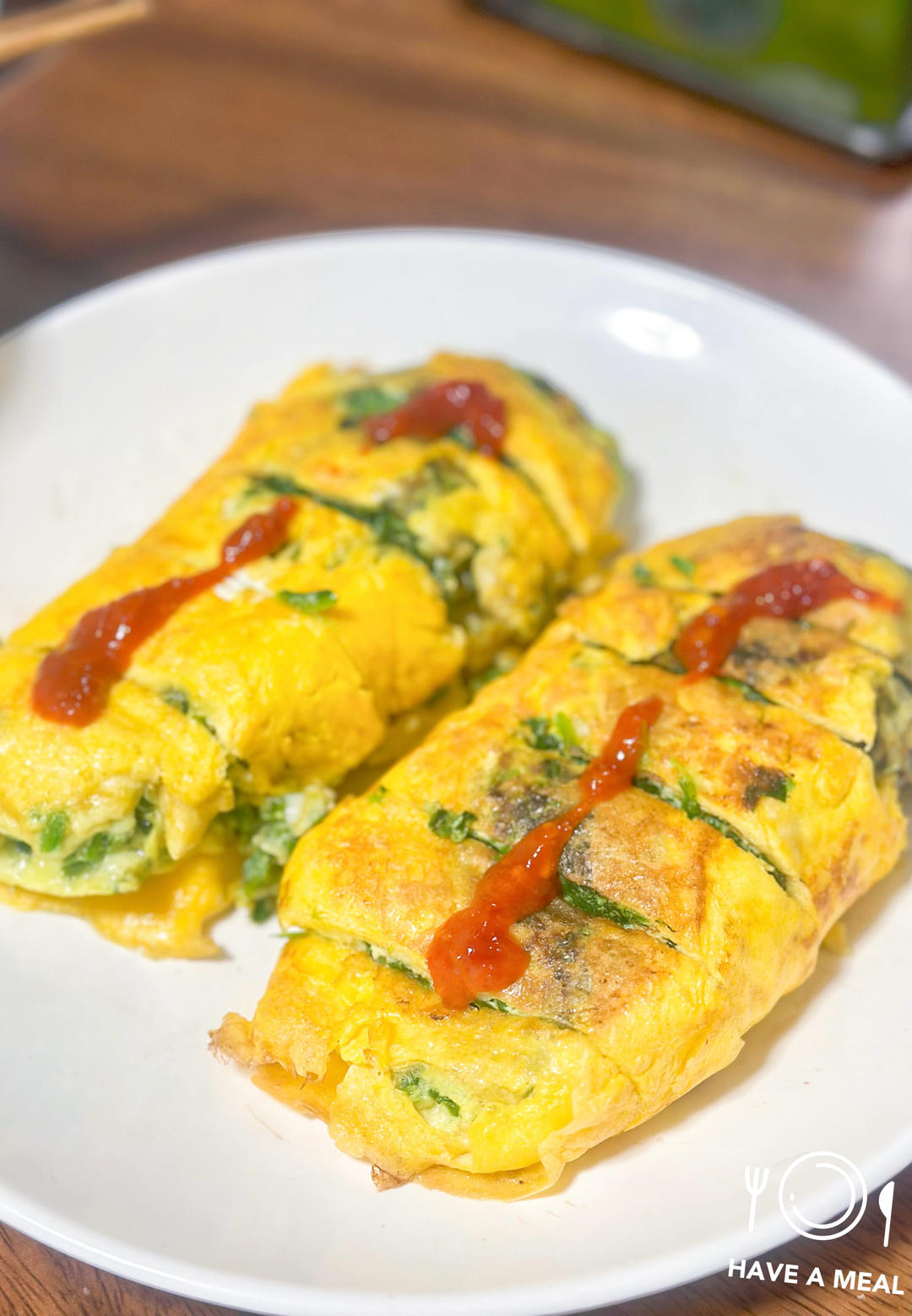 双色玉子烧（菠菜鸡蛋卷）