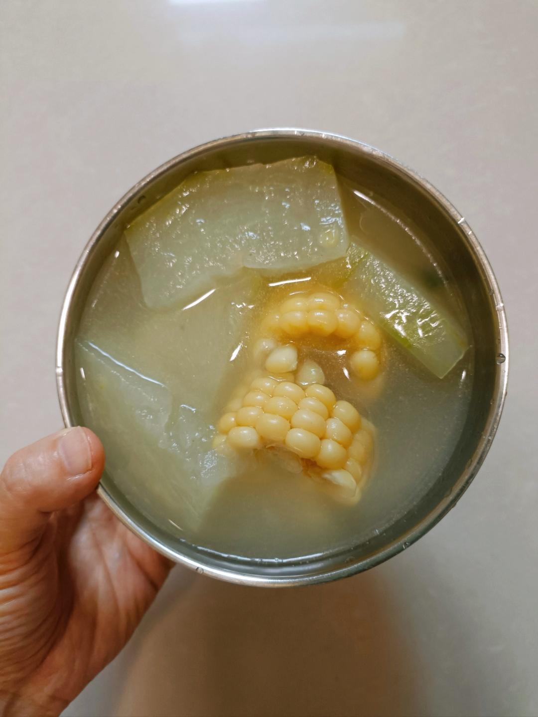 ✨美味减脂汤❗️鲜甜好喝的玉米冬瓜汤
