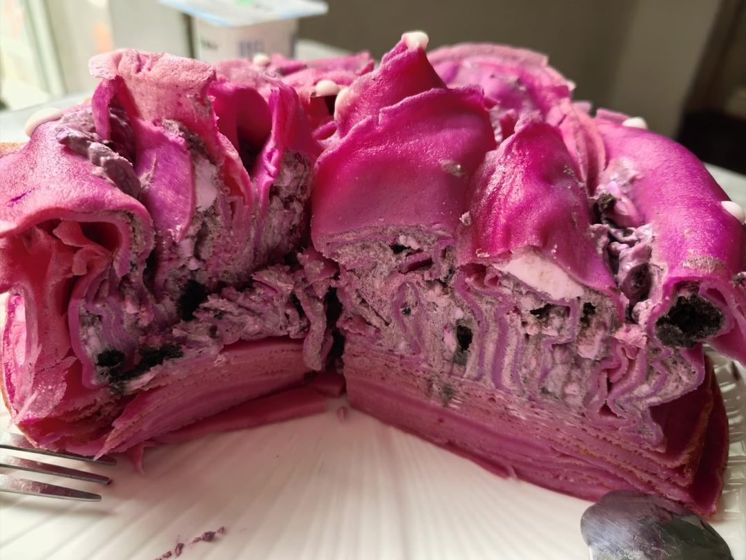 女神节玫瑰花千层蛋糕