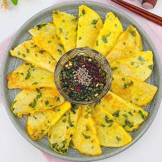 무 깻잎전萝卜苏子叶饼的做法