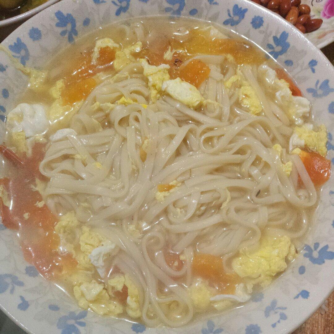 鸡蛋柿子汤面