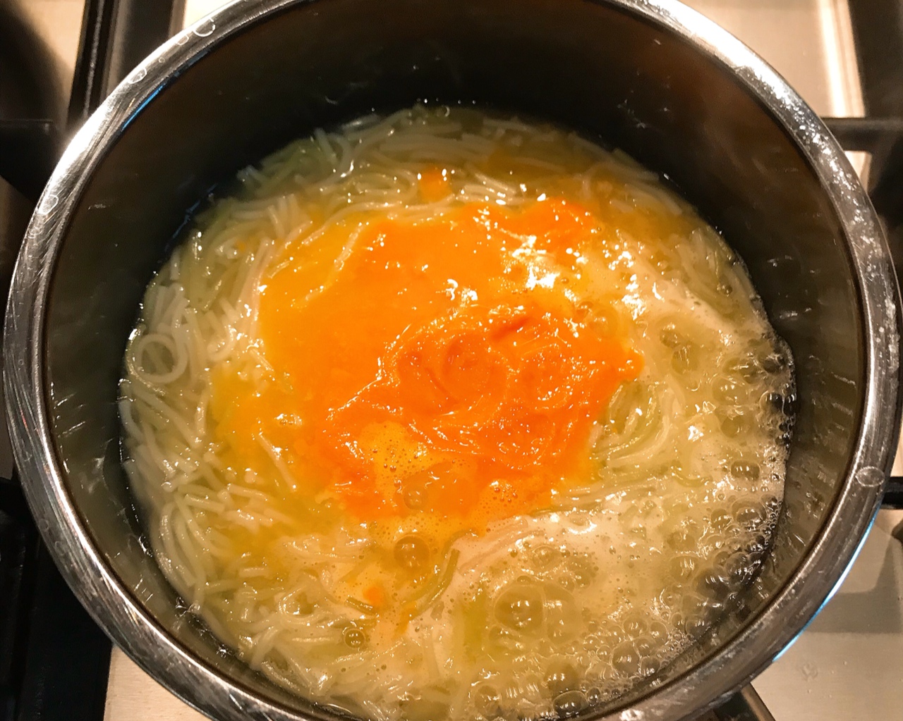 宝宝辅食—鳕鱼番茄胡萝卜青菜面的做法 步骤9