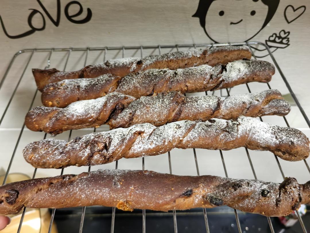 『超香的』全麦可可坚果棒|超级简单的扭棍面包