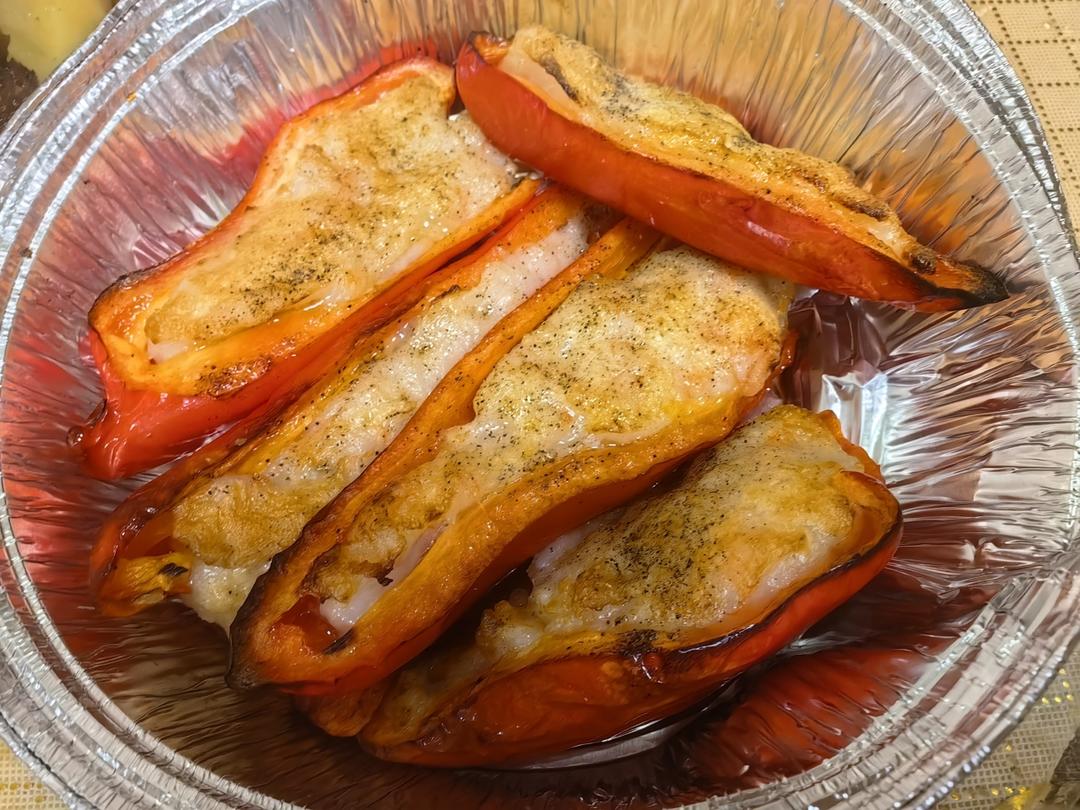 空气炸锅虾滑酿甜椒