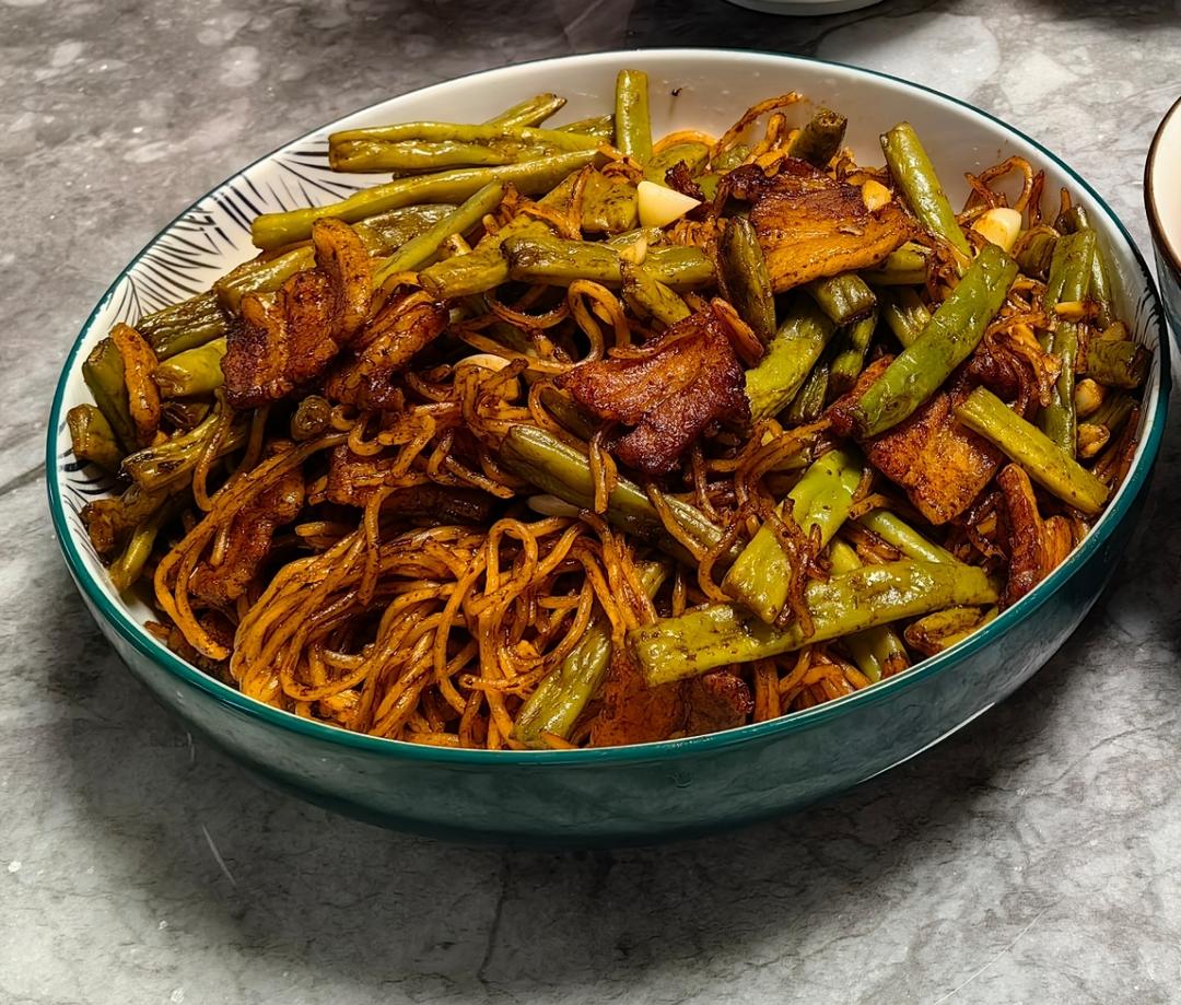 地道老北京扁豆焖面 豆角焖面 太好吃小心吃撑哦