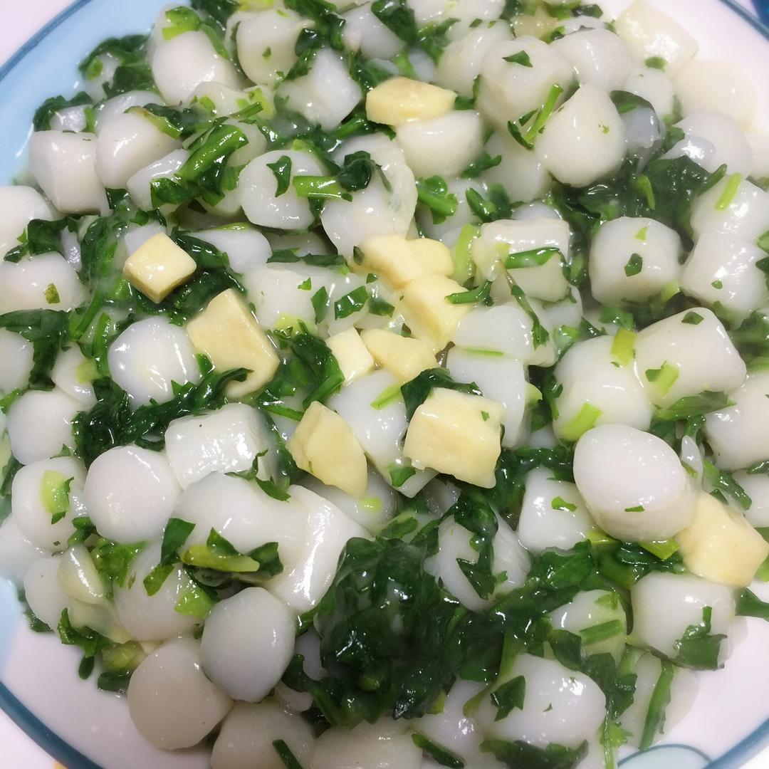 荠菜冬笋炒年糕，甜上加鲜！