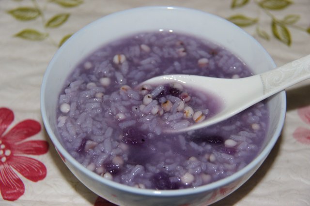 紫薯糯米粥