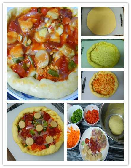 平底锅脆底香肠披萨