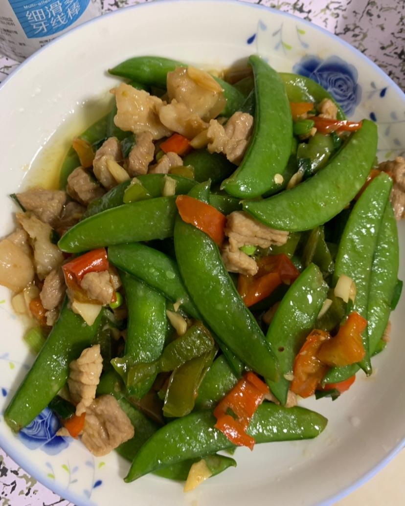 甜豆炒肉片