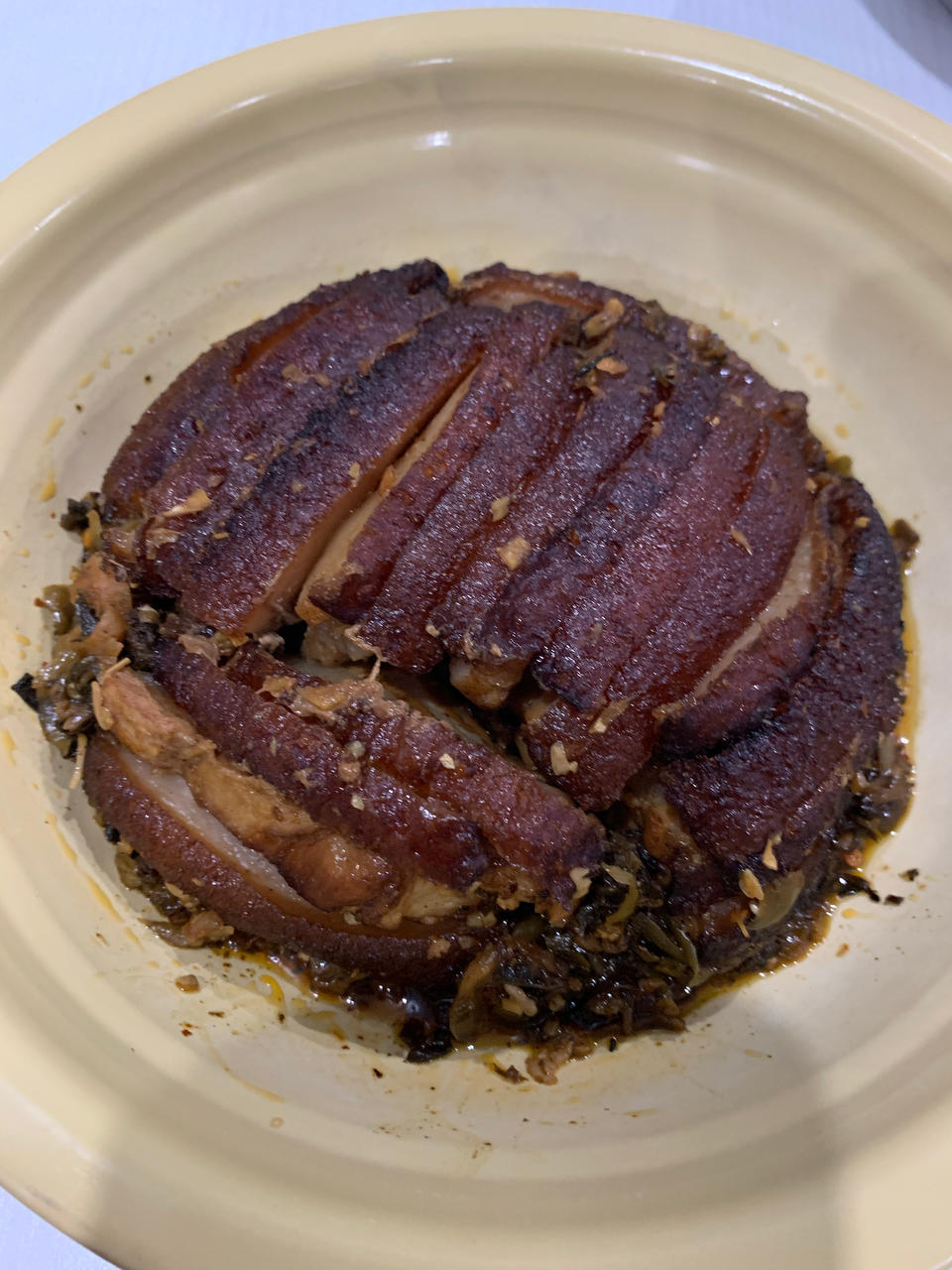 笋尖老咸菜蒸烧白（重庆特色）