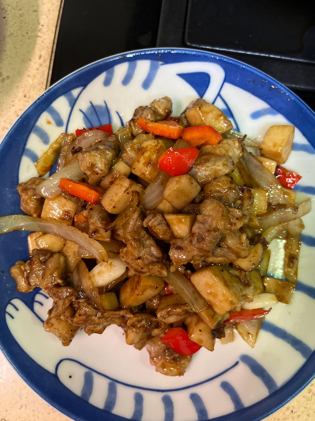 黑椒杏鲍菇牛肉粒