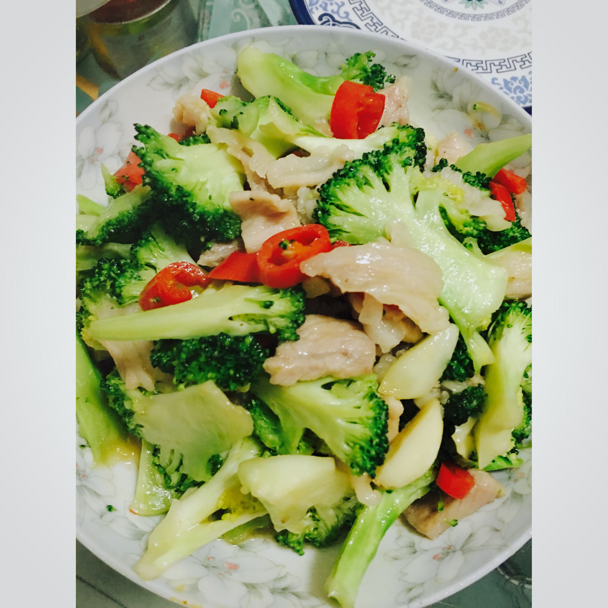 西兰花炒肉片