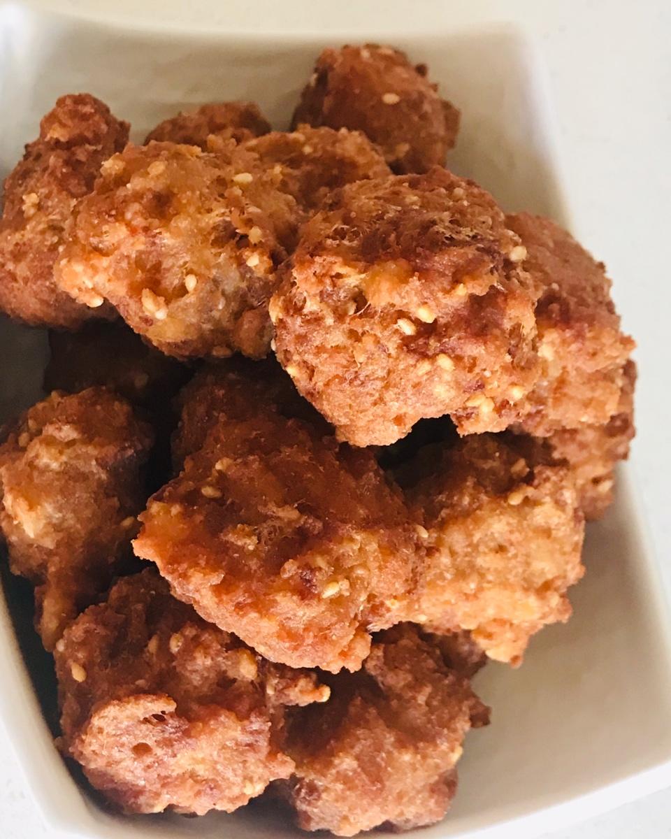 在家也能做大菜之3~“干炸丸子”