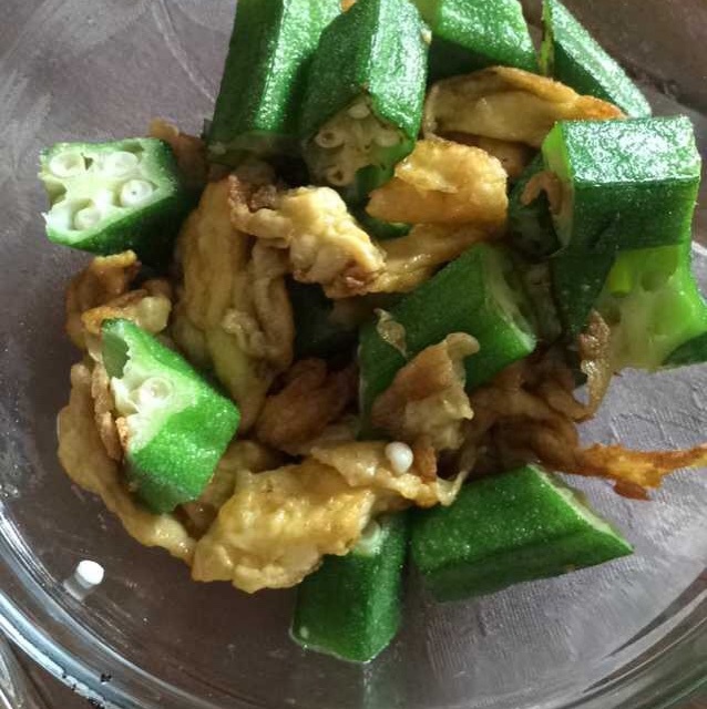秋葵炒鸡蛋