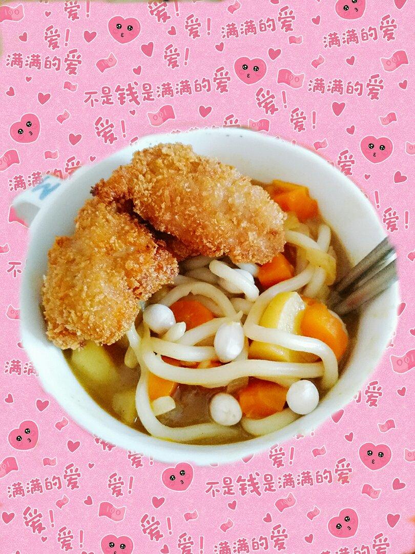 超简单的咖喱什锦乌冬