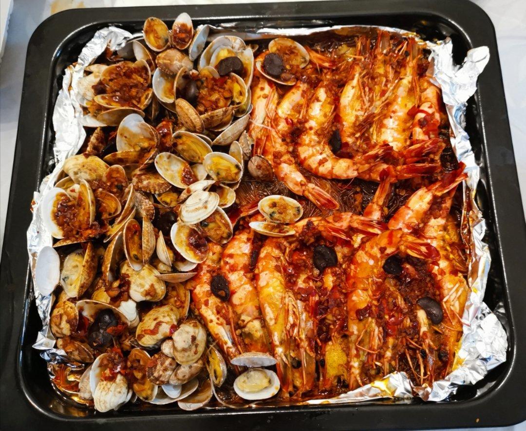 蒜蓉粉丝烤花甲虾