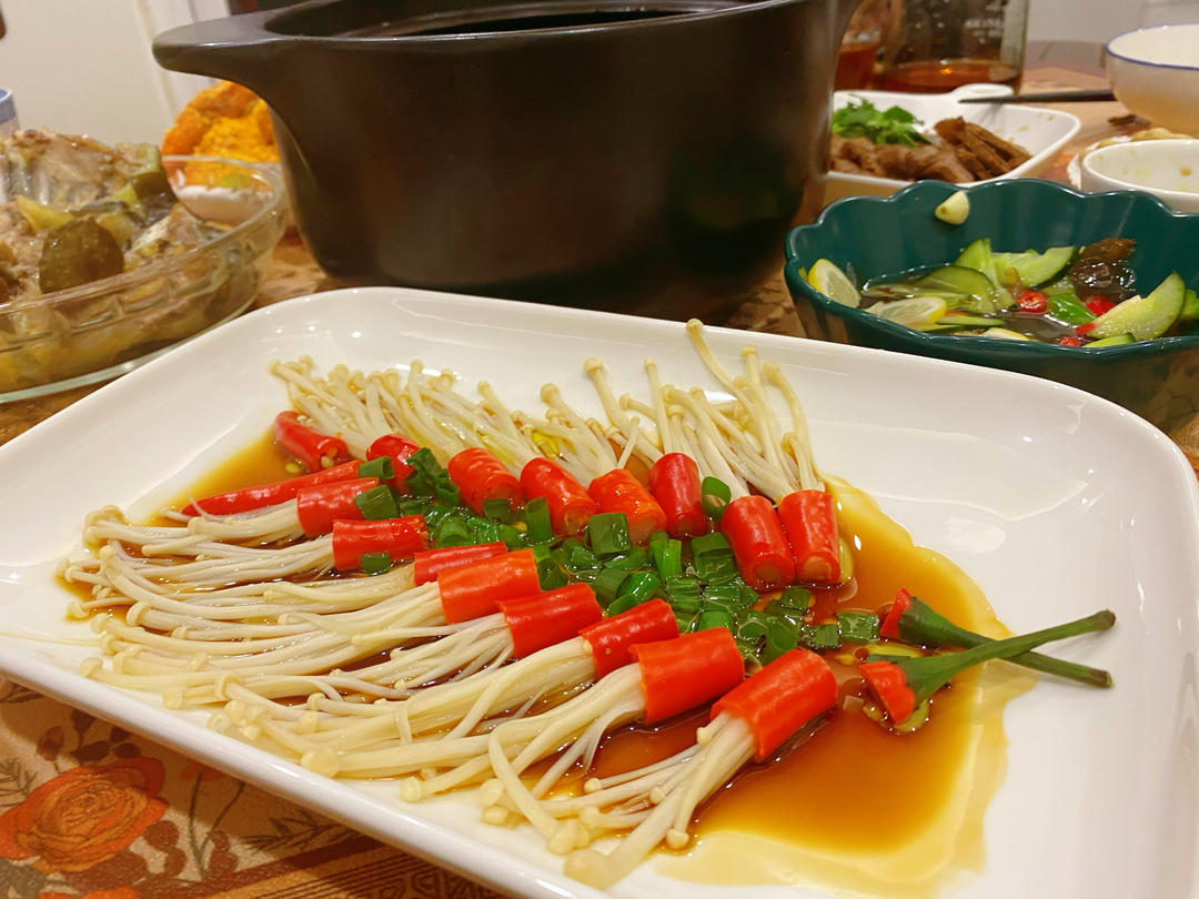 ㊗️新年开运菜🌶炮竹金针菇💥小白零失败
