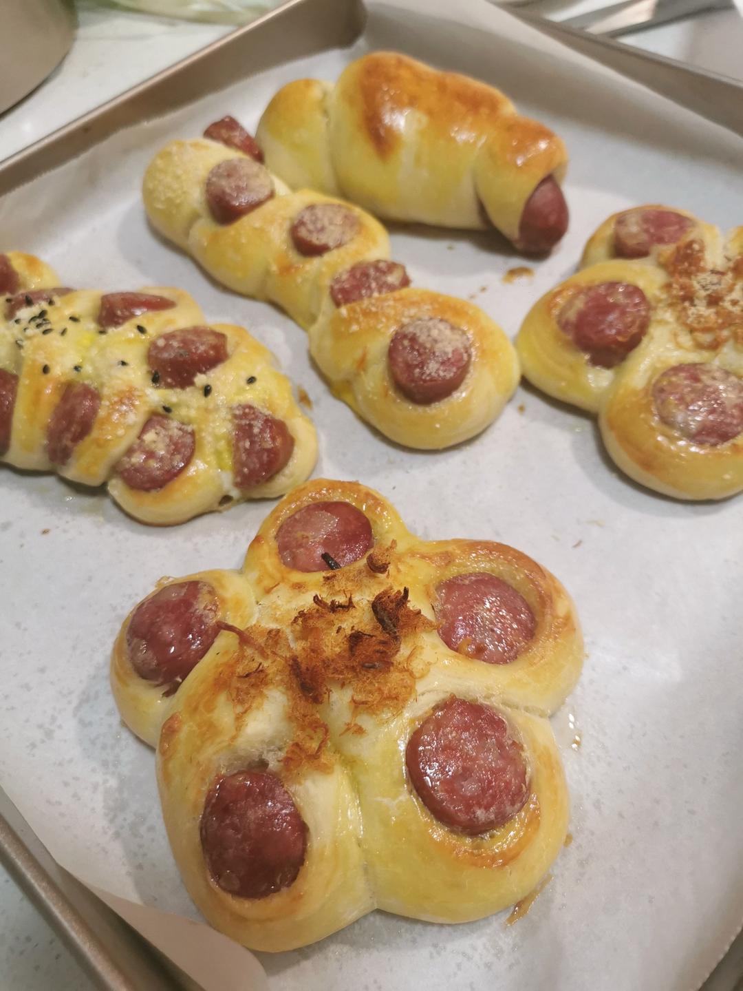 香肠花式面包