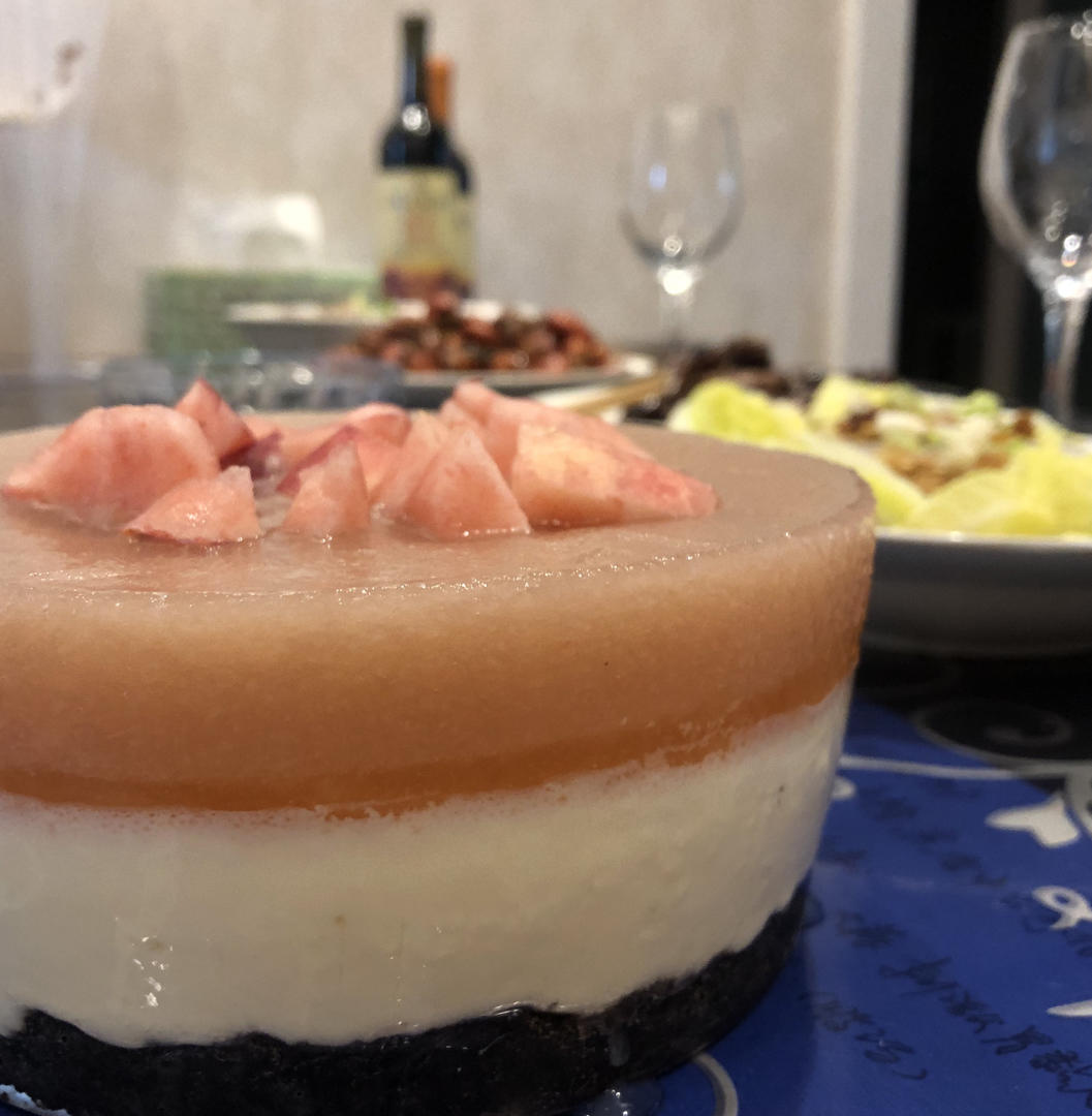 桃子的诱惑：蜜桃慕斯蛋糕