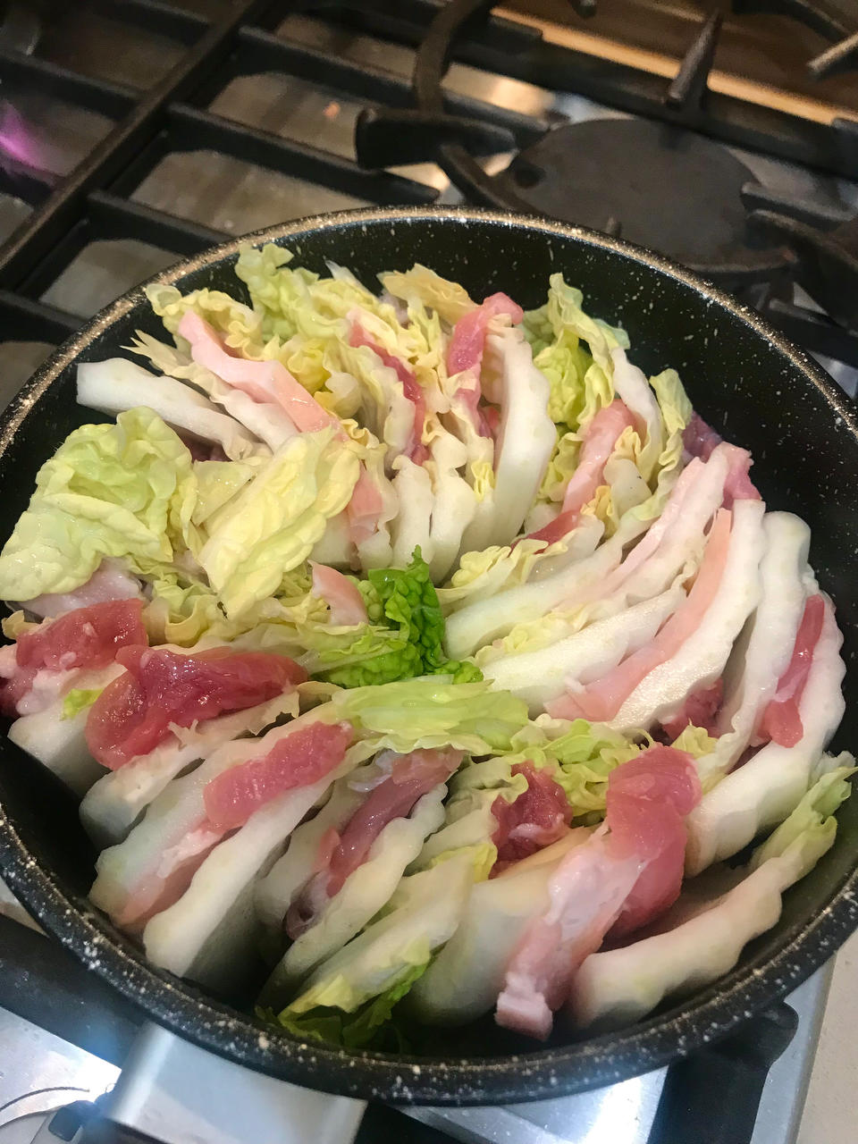北美蓝翔之日式味噌白菜猪肉锅