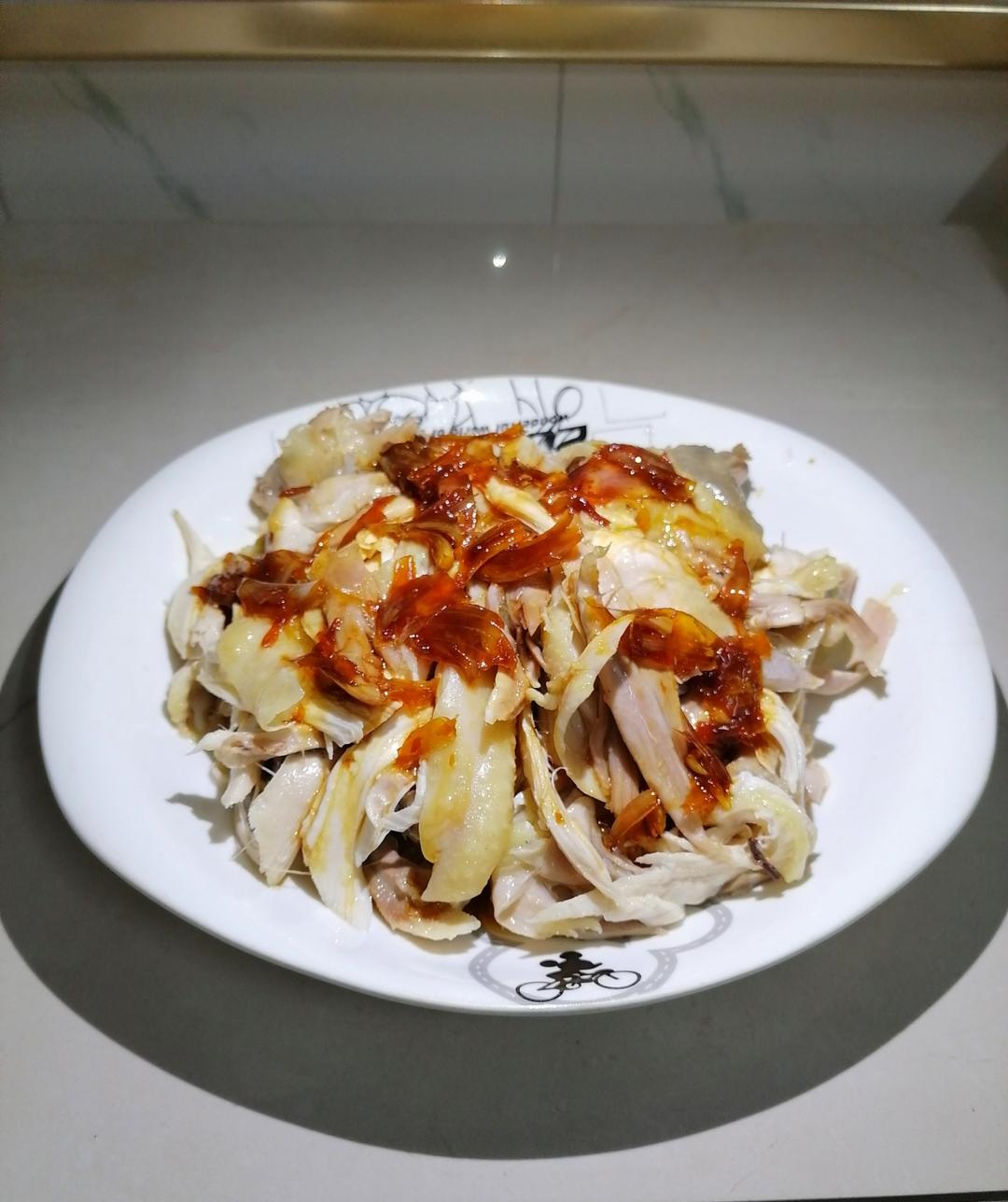 手撕葱油鸡