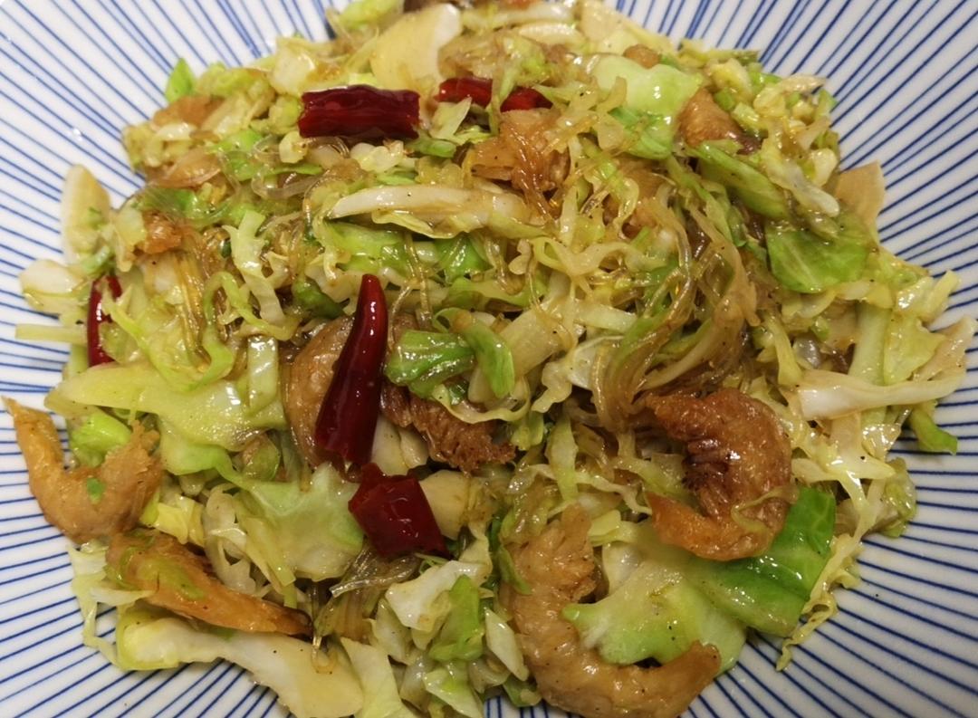 包菜炒粉丝