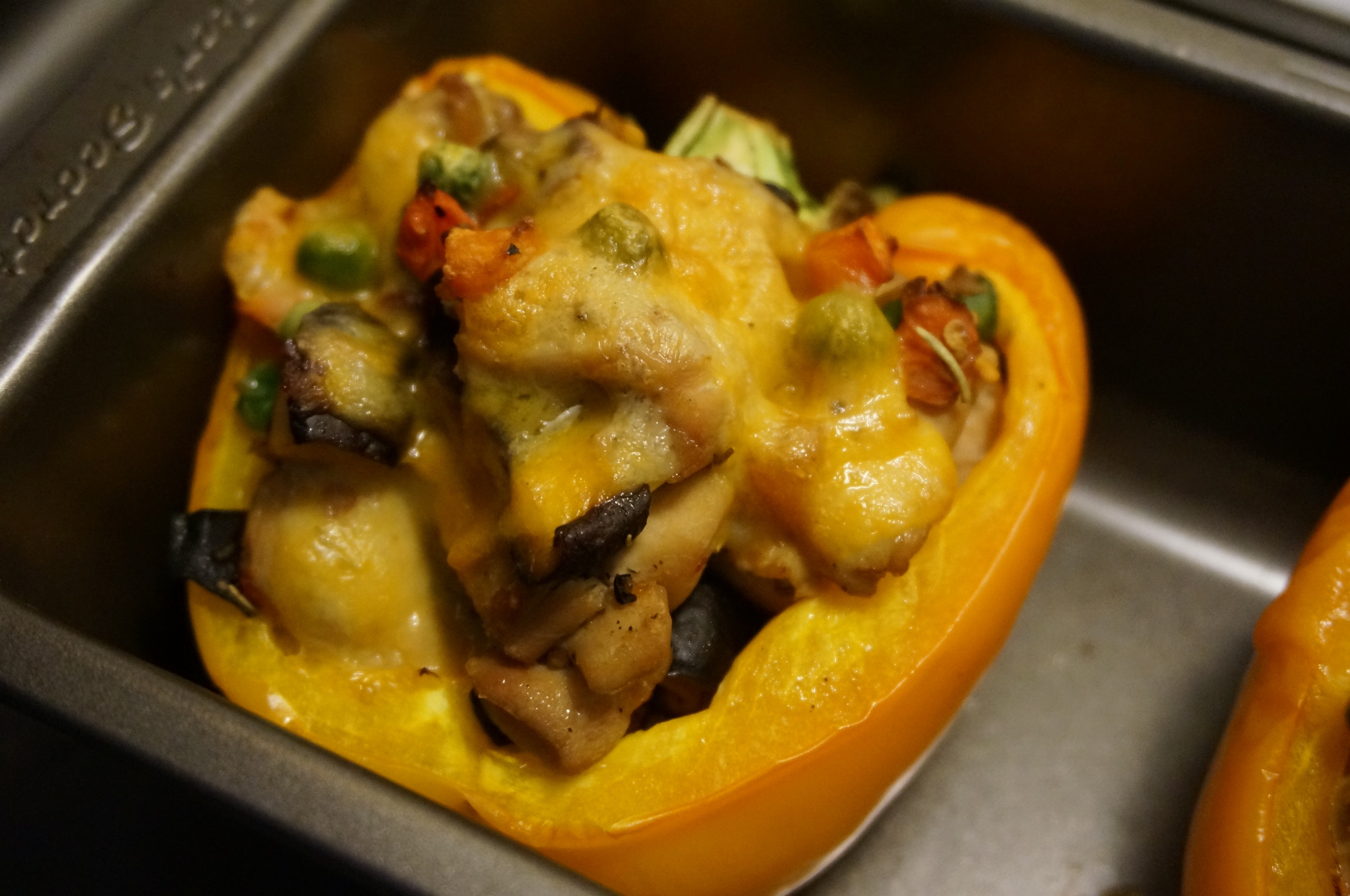 中西合并焗彩椒