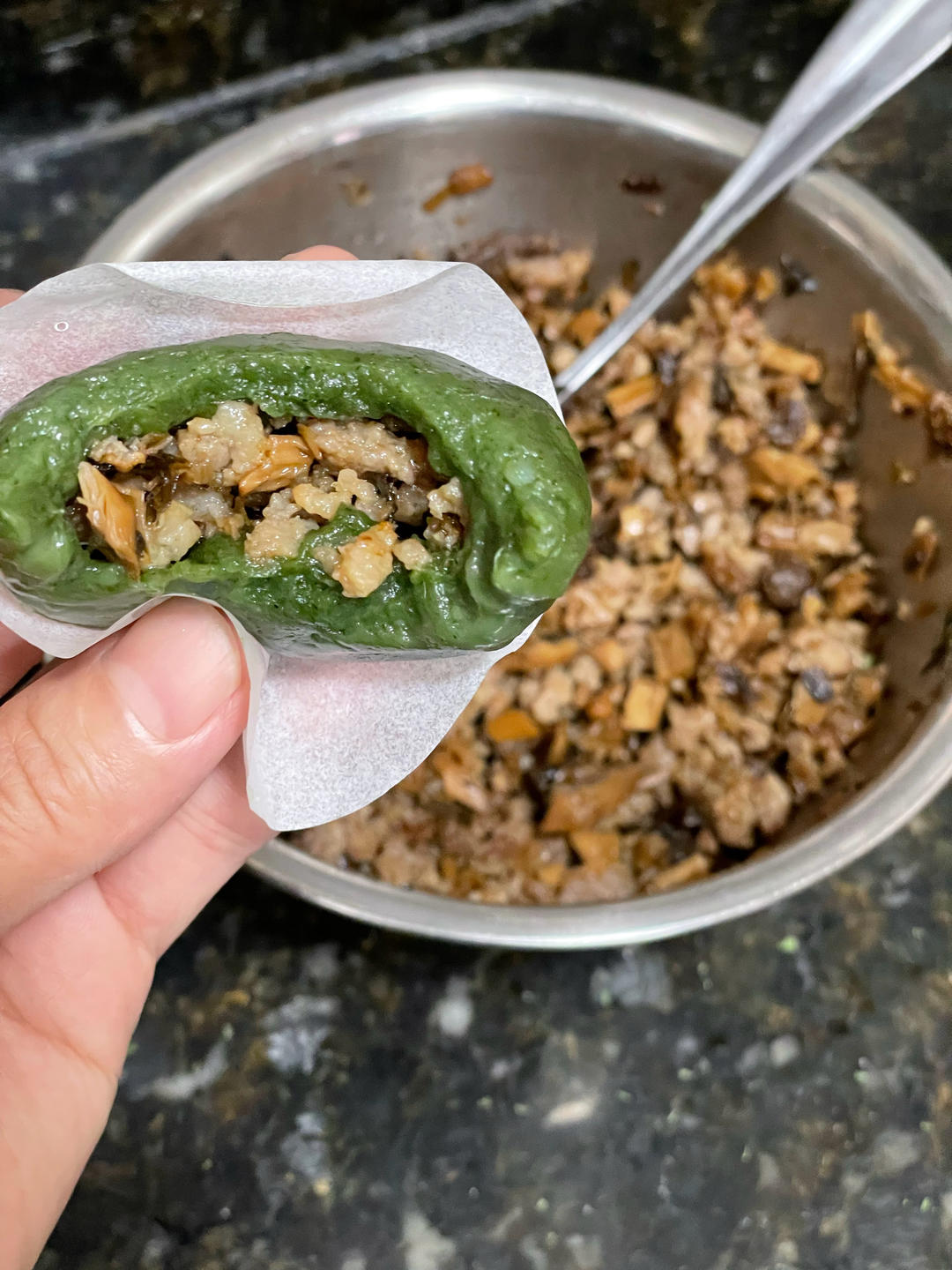 万能笋干鲜肉梅菜馅，太好吃了吧~