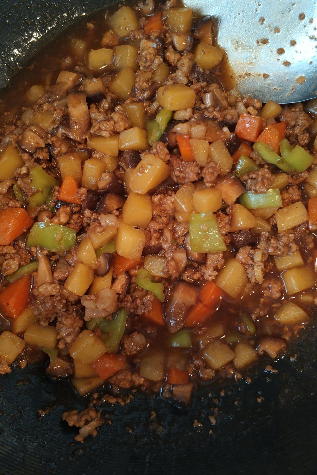 ㊙️香菇土豆肉沫拌饭❗️比外卖还好吃