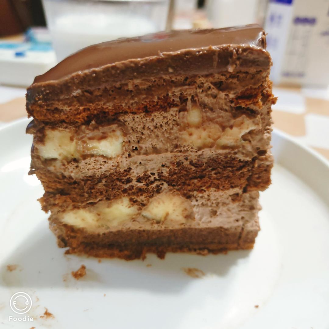 【简简厨房】巧克力戚风，巧克力奶油和甘纳许