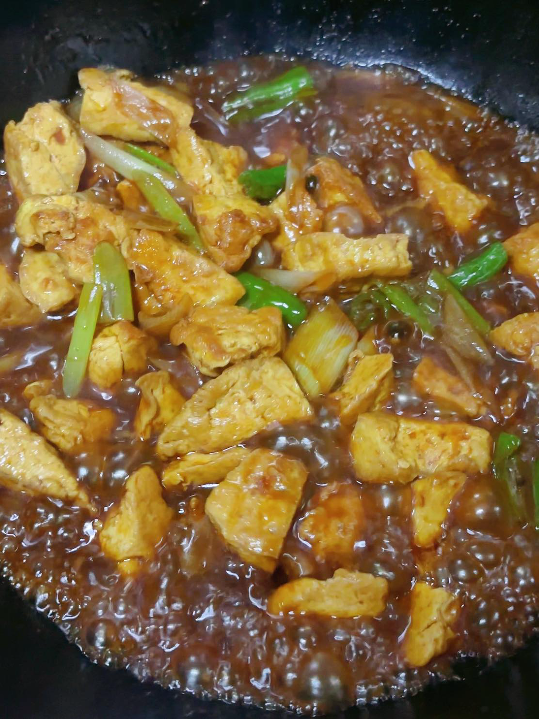 葱烧豆腐