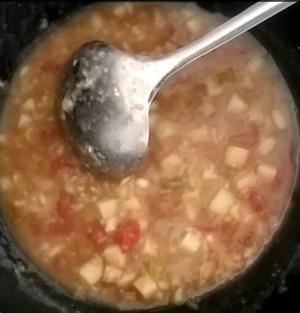养胃解酒主食-西红柿拌汤的做法 步骤15