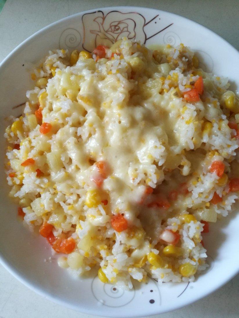 微波炉芝士焗饭