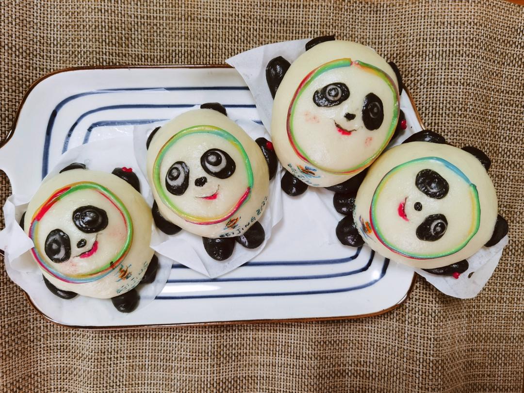 冰墩墩卡通馒头包子做法