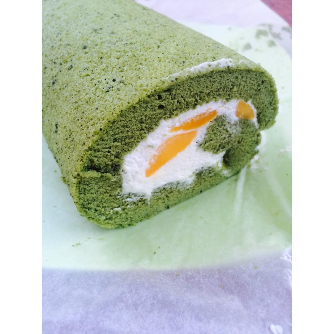 抹茶红豆蛋糕卷