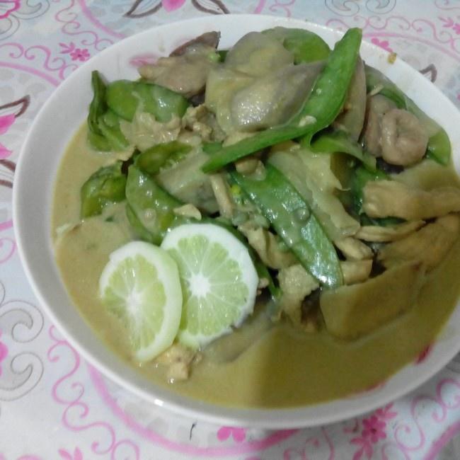 缅甸 绿咖喱青柠鸡胸肉的做法 步骤5