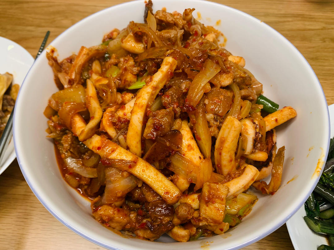 超简单韩国鱿鱼五花肉烤肉