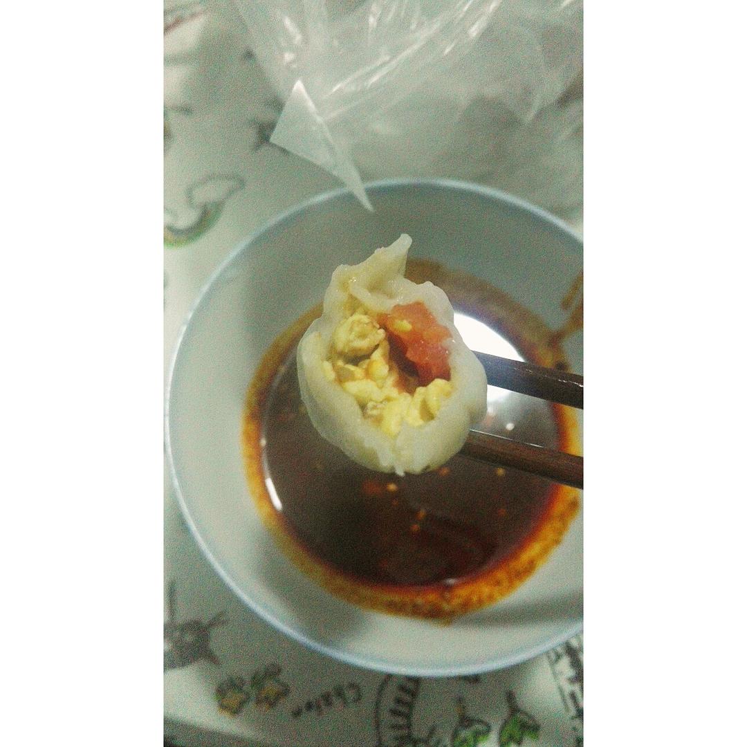 西红柿鸡蛋饺子