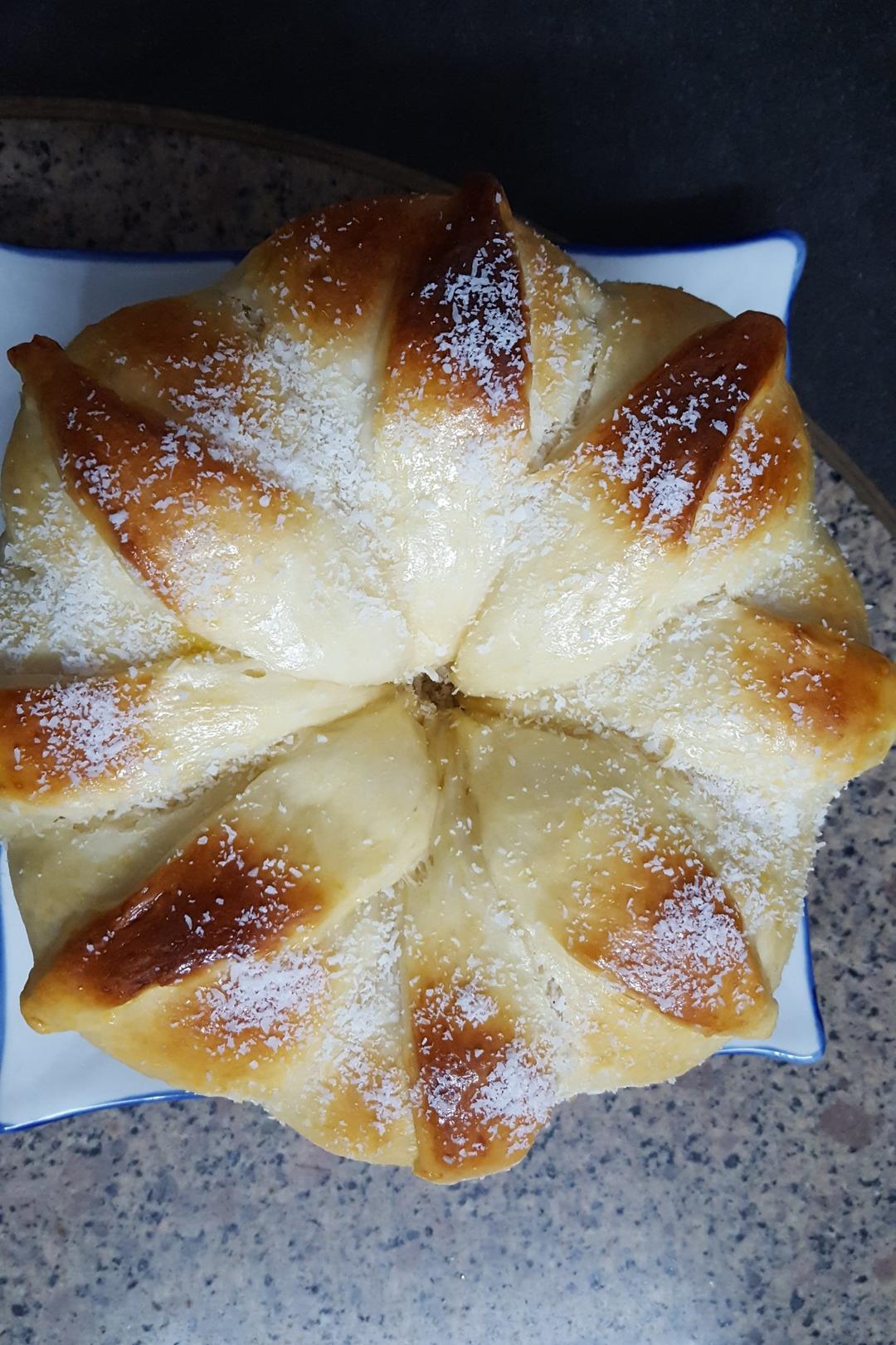 皇冠花朵面包（面包机版和面）