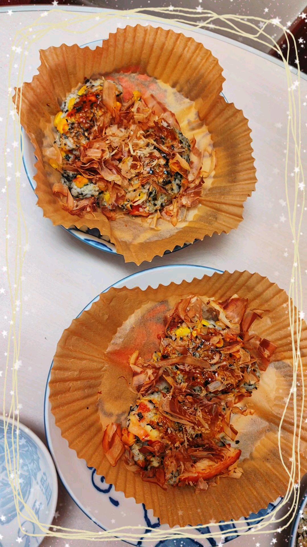 空气炸锅烤饭团