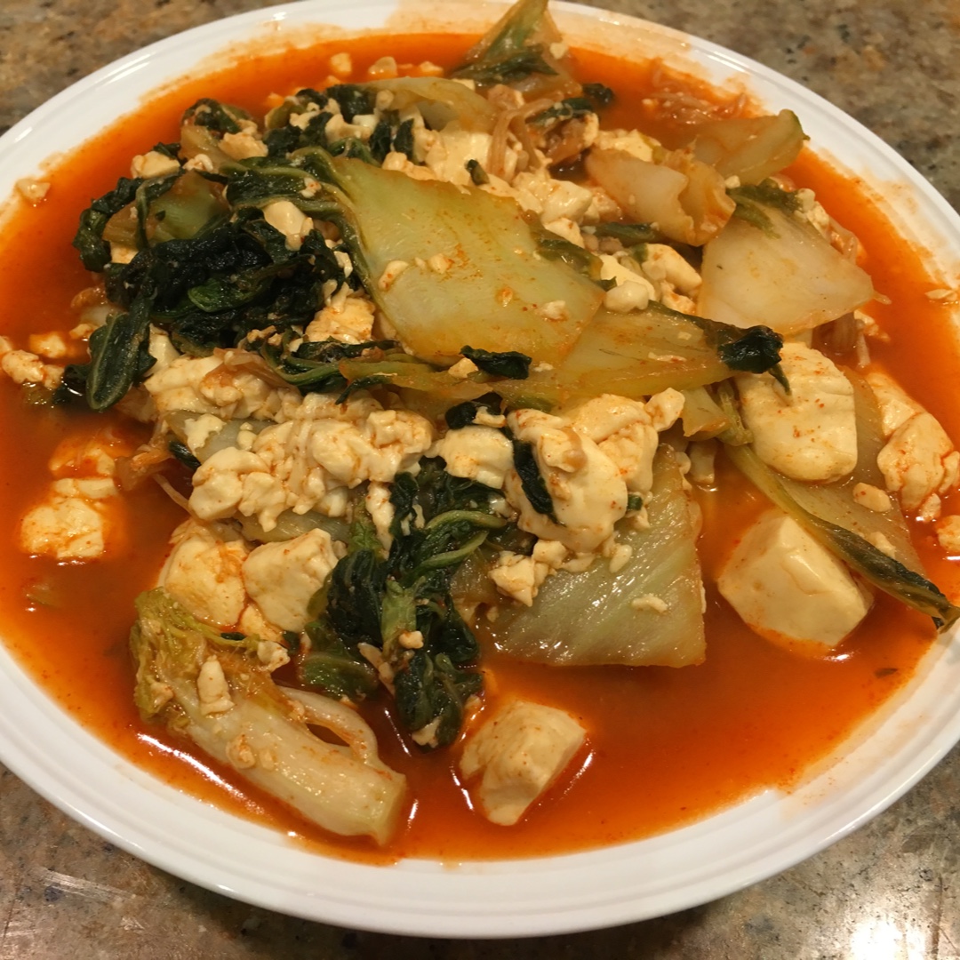 白菜金针菇烩豆腐