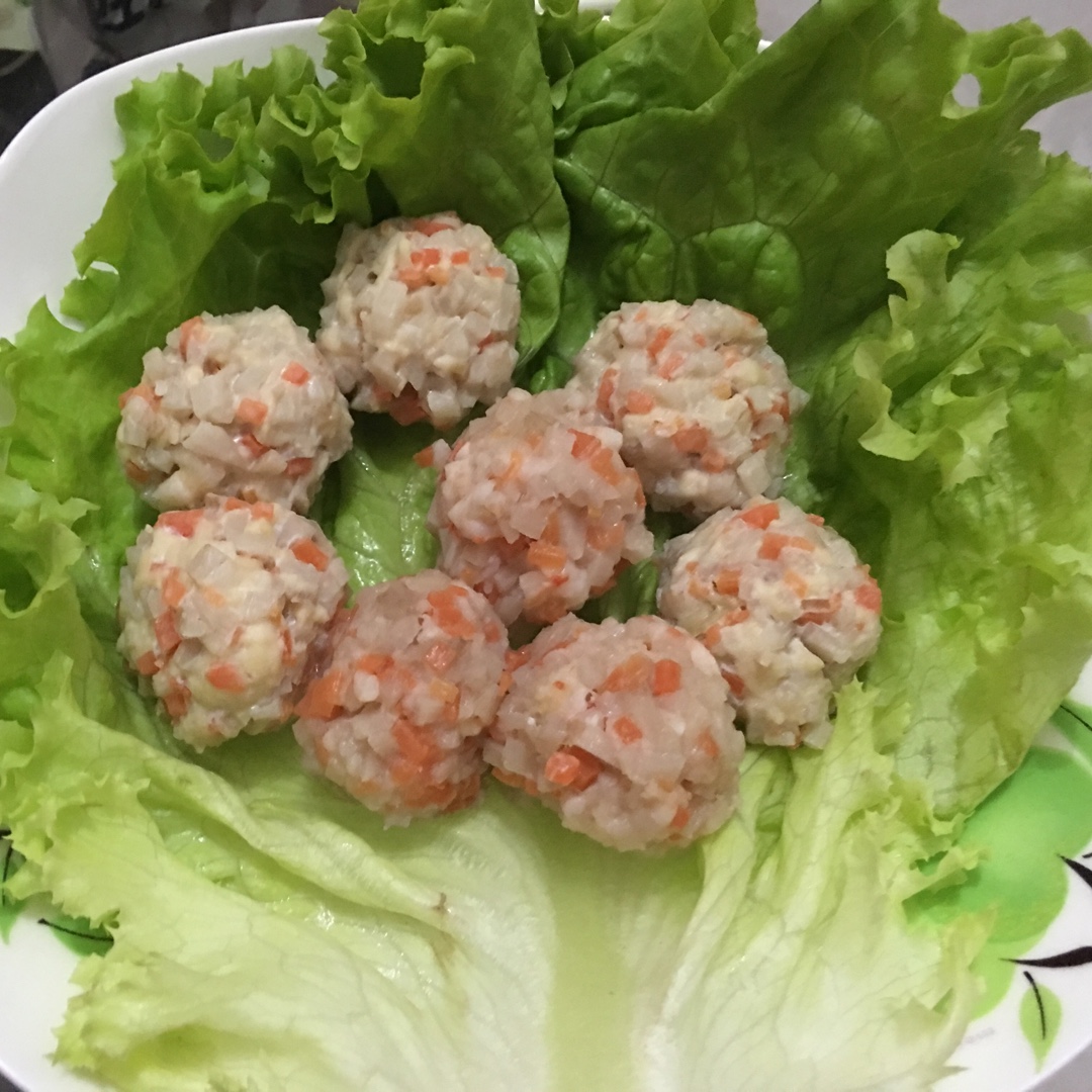 清蒸鸡胸肉丸子（减脂版）