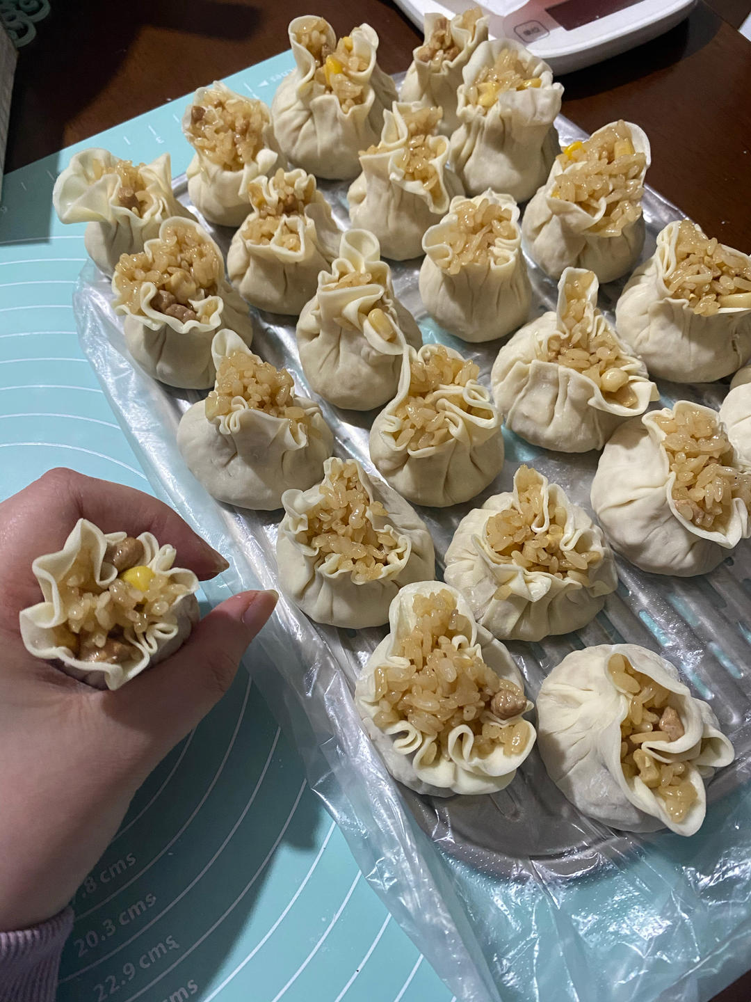 包烧卖的手法