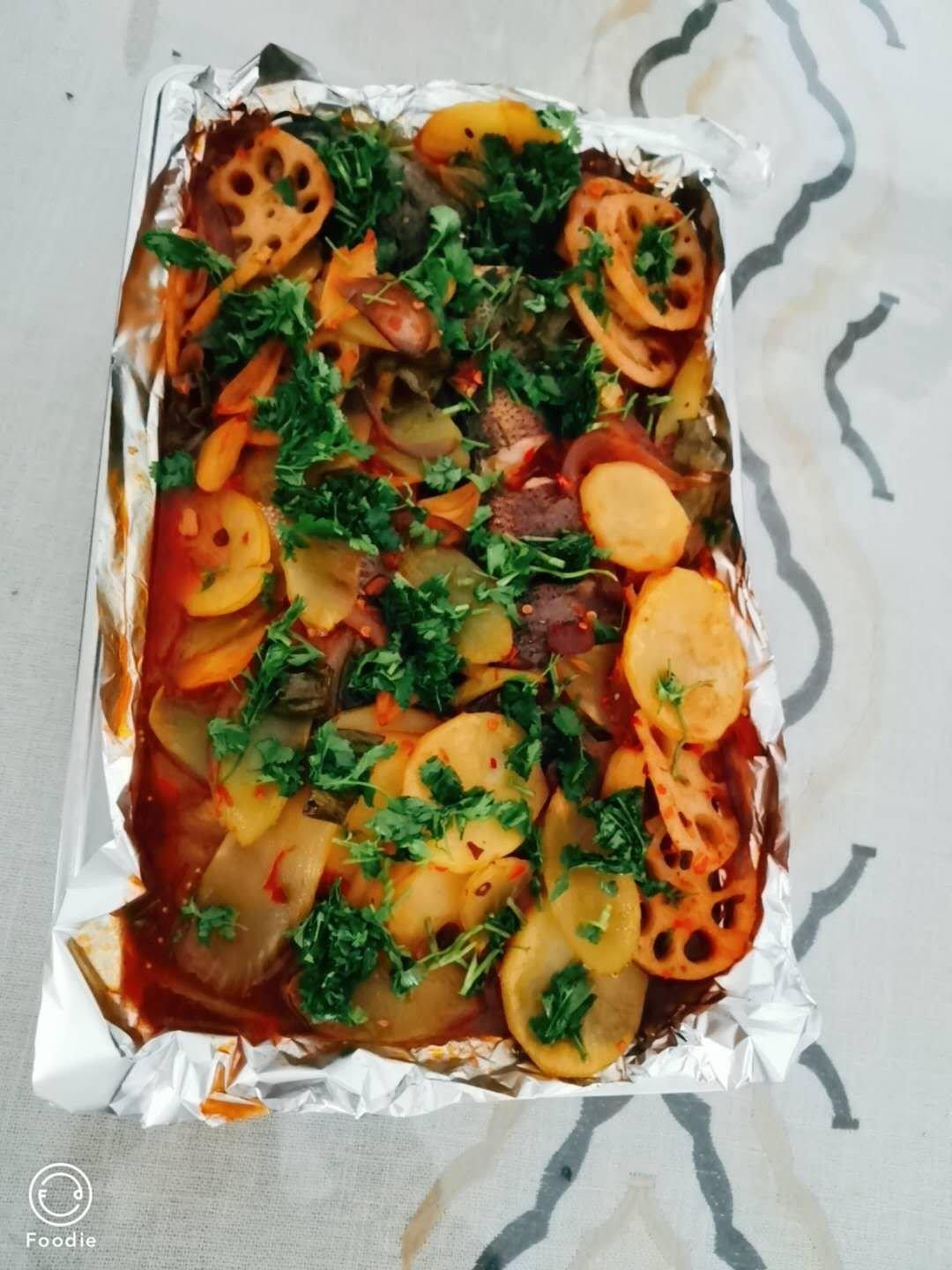 烤箱版青椒豆豉烤鱼