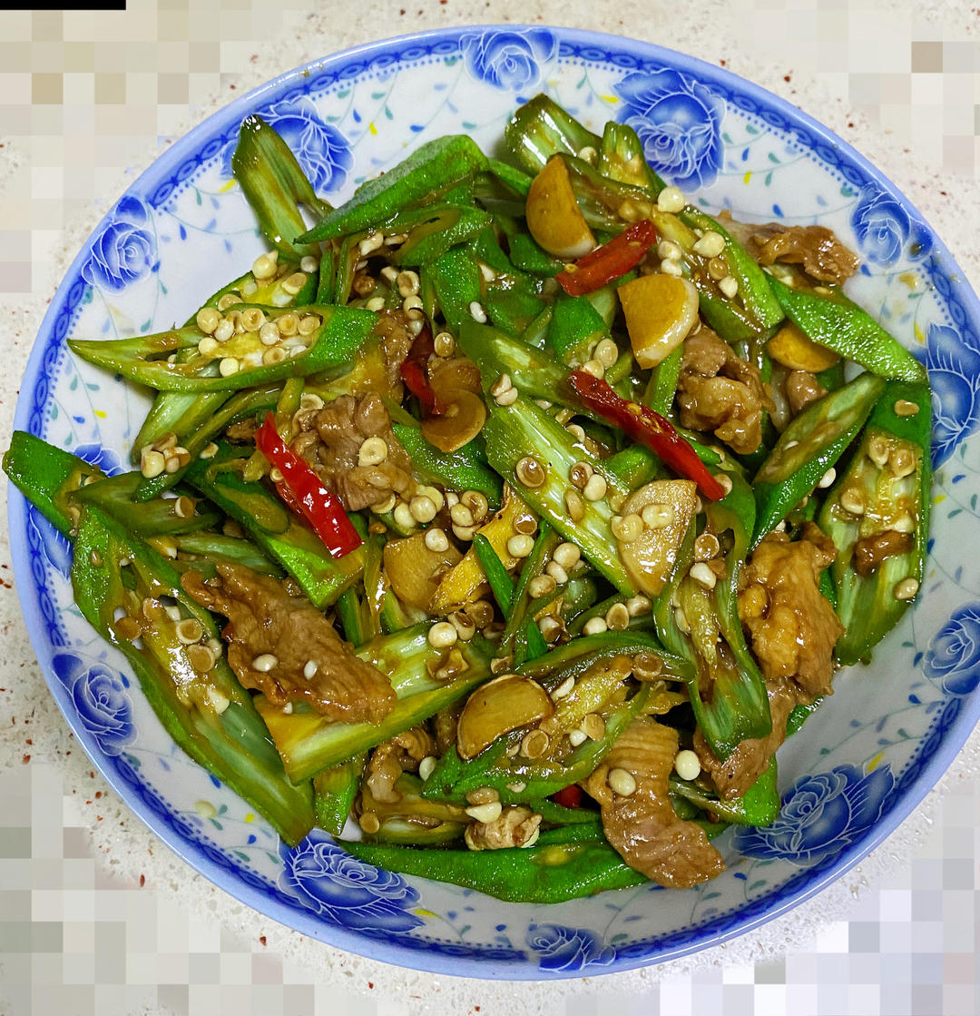 超级下饭的秋葵炒肉